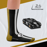 SOCKS Pack of 4 Le Mans Heel Tread Cotton Motorsports Gift Box Men NEW 7½-11½ UK