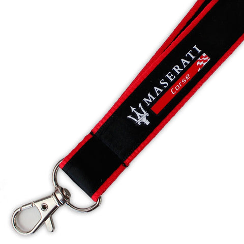 * LANYARD Maserati Racing Team Passholder KeyClip Neck Strap Pass Sportscar NEW