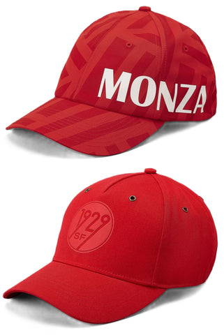 CAPS x 2 Formula One 1 Scuderia Ferrari Team Red Scudetto F1 NEW! Monza & 1929