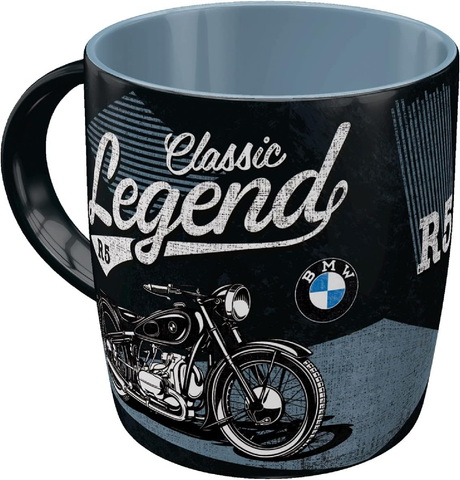 MUG BMW Coffee Cup Retro Art Classic Bikes Legends New! Souvenir Navy Blue R5