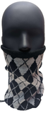 * HEADBAND Argyle Design Black White Multifunctional Neck Tube Hat NEW! W71069