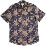 Hawaiian Style Tropical Print Shirt 100% Cotton Bronze - Size: Mens