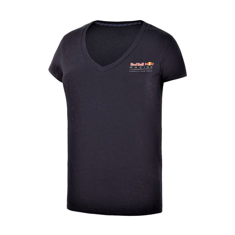 T-SHIRT Ladies Top Red Bull Racing Formula One 1 Team Womens NEW V-Neck Navy