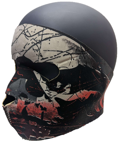 * FACEMASK Halloween Printed Red Skull Funny Face Mask Covering Ski NEW! W72062