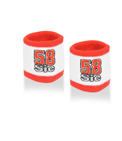 SWEATBANDS Wristbands x2 Simoncelli 58 SUPER SIC MotoGP Bike BSB Superbike NEW!