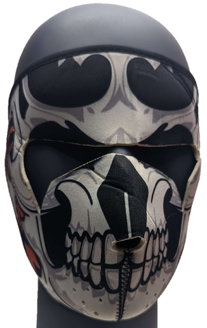 * FACEMASK Halloween Skull Print Funny Face Mask Bike Ski Headgear NEW! W72061