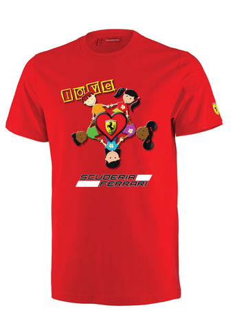 T-SHIRT Tee Childrens Formula One 1 I Love Scuderia Ferrari Team NEW! Kids