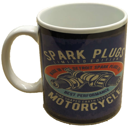 MUG Spark Plug Motorcycle Nostalgic Art Coffee Cup New! Fine China