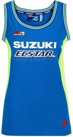 TOP M7V Ladies Vest Suzuki Ecstar MotoGP Team Womens Sponsor Singlet Bike NEW