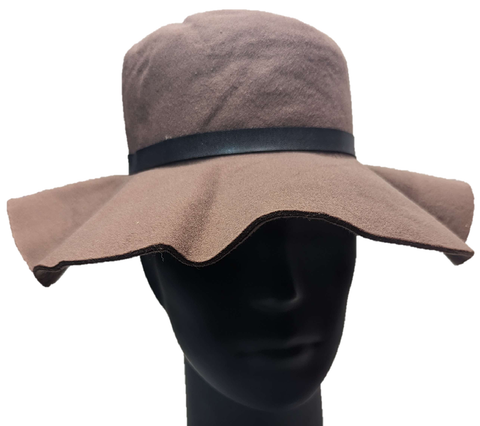 ** HAT Floppy Fedora Camel Black Band Fashion Summer Sun Protection NEW! TH13604