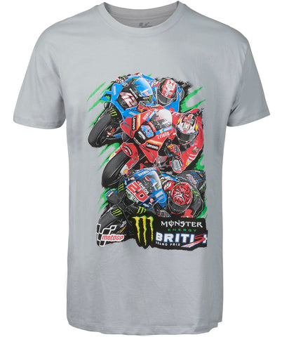 T-Shirt MotoGP Bike Monster Grand Prix Silverstone 3 BIKE 2022 NEW! GREY L