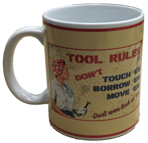 MUG Tool Rules Feminism Nostalgic Art Coffee Cup New! Fine China