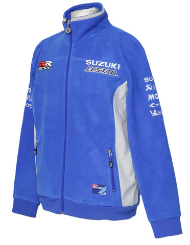 FLEECE Jacket Suzuki Ecstar Embroidered Zip Bike MotoGP Superbike NEW! L