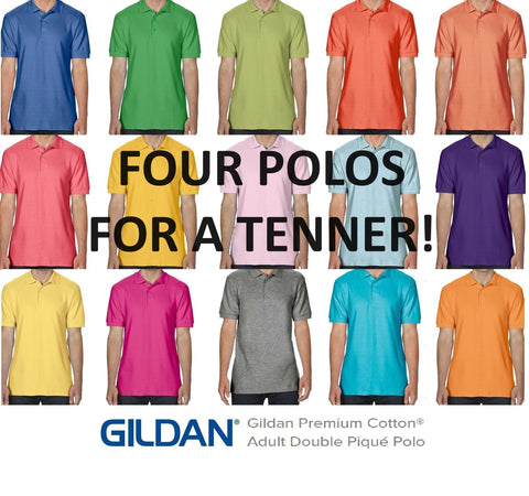 POLO T-Shirt Gildan Premium Cotton Poloshirt Work Leisure Golf Office G85800