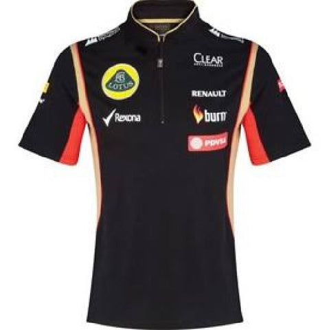 POLO SHIRT Tech ladies Zip Formula One 1 Lotus F1 Team Sponsor 2014/5 NEW