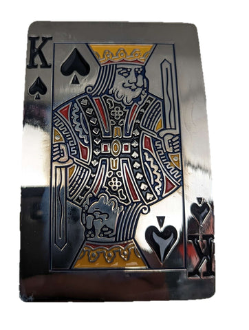 King of Spades Card Belt Buckle