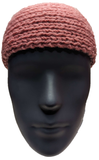 * HEADBANDS x 2 Unisex Pink & Purple Pair Crochet Sweatbands Yoga Gym NEW W51018