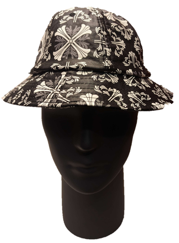HAT Bucket Printed Flower Black Summer Sun Protection Size: One Size SF110040