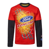 T-Shirt Adult Rally Cross Longsleeve OMSE Ford Fiesta Extreme NEW Red Black