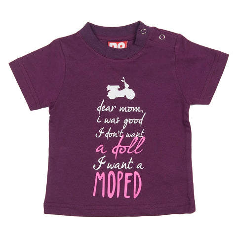 Do - Design Moped T-Shirt Baby Scooter Toddler Purple - Size: Kids