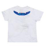 T-SHIRTS X 2 Kids Baby Do-Design Moped Bike Scooter Toddler White & Blue NEW!