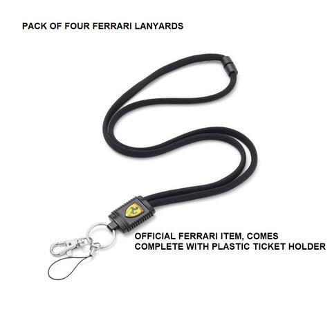 LANYARD X 4 Scuderia Ferrari Black NeckStrap Key Passholder Formula One F1 NEW!