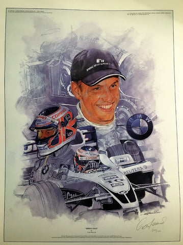 BMW Williams Ltd Edition Artist Signed Formula One 1 Poster Print Button