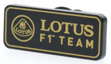 PIN BADGE & Pouch Lotus Black & Gold 25 mm Lapel Button Formula One 1 F1 NEW