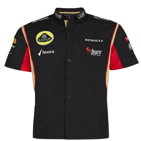 Adult Formula One 1 Lotus F1 Raceshirt Burn Black 2013 Shirt - Size: Mens XS