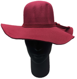 Red Floppy Brim Fedora Hat - Sun Protection - TH132004 - One Size