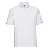 POLO T-Shirt Russell Heavy Duty Cotton Pique Poloshirt Work Golf R011M