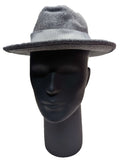 Grey Band Fedora Hat - Fashion Sun Protection - TH142 - One Size