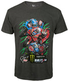 MotoGP Bike Monster Grand Pri Silverstone T-Shirt 2022 Charcoal-Size Mens