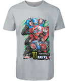 T-Shirt MotoGP Bike Monster Grand Prix Silverstone 3 BIKE 2022 NEW! GREY