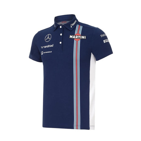 Williams Martini F1 Mercedes Navy PIQ Polo Shirt - Size: Ladies