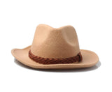 Brown Wool Fedora Braided Band Hat - Sun Protection - TH02302 - One